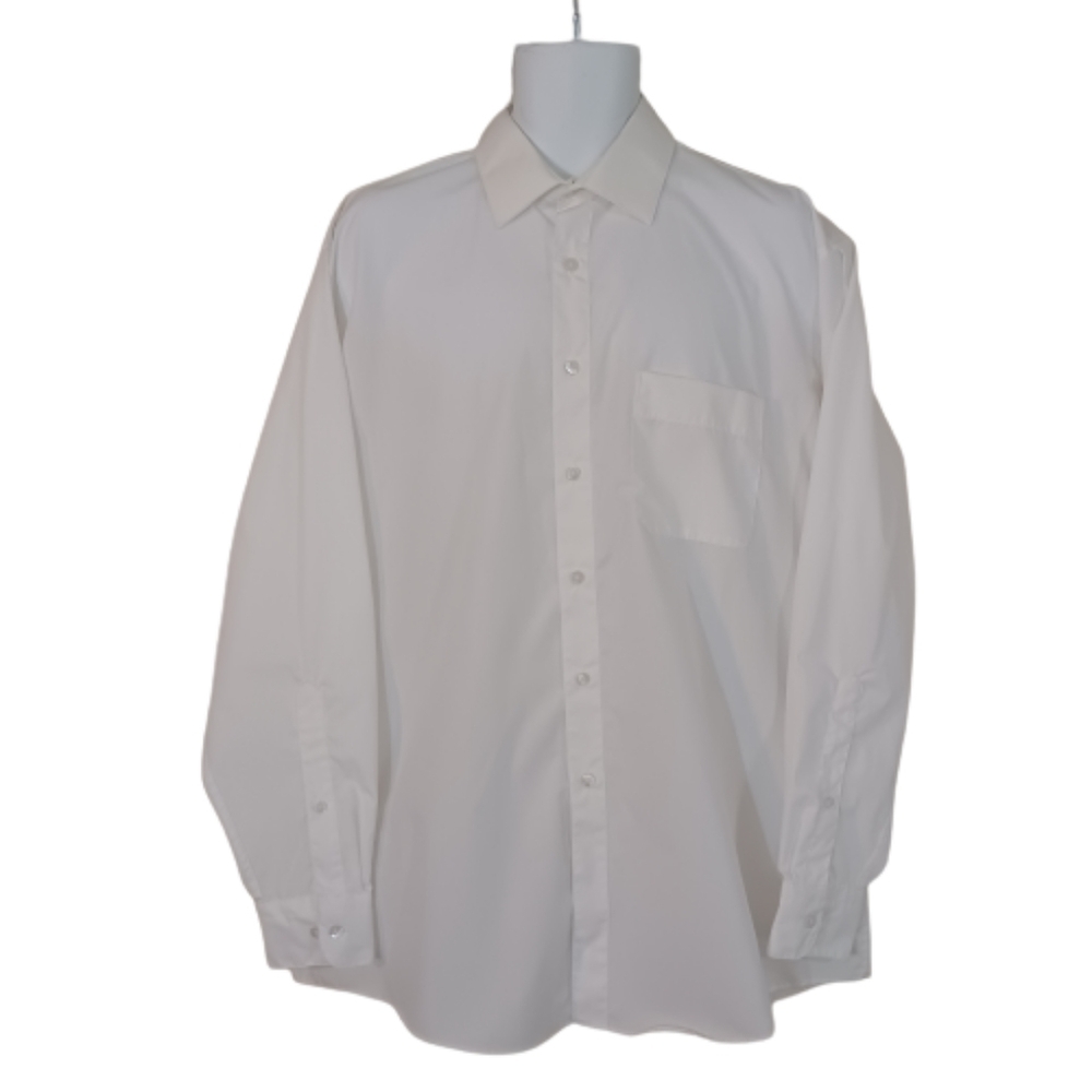 Perry Ellis Portfolio Dressy White Formal Career l White Button Down Shirt Top